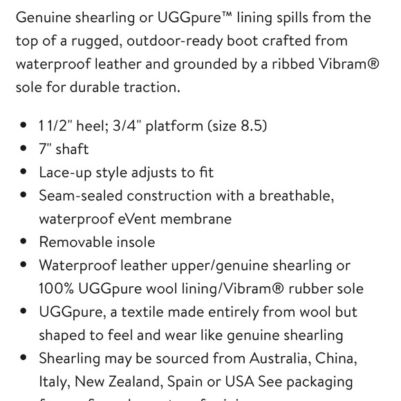 UGG Adirondack Waterproof Winter Charcoal and Gray  Lace-Up Boots - Picture 10 of 13